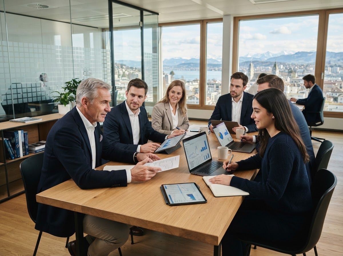 Spuhler Capital Analystinnen und Analysten bei der Auswertung von Kapitalmarktdaten